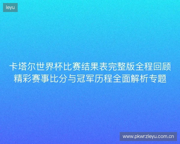 卡塔尔世界杯比赛结果表完整版全程回顾精彩赛事比分与冠军历程全面解析专题